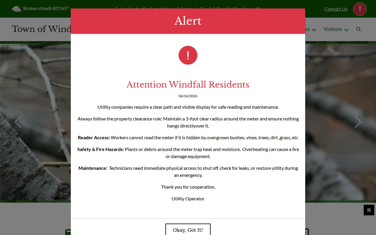 Official Town of Windfall website for municipal information